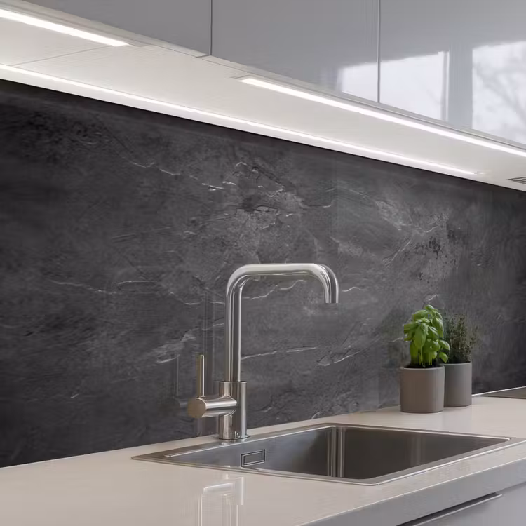 Keuken achterwand - Schemerig Betonlandschap — 1