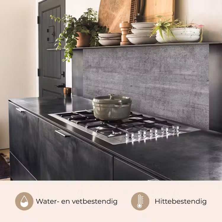 Keuken achterwand - Verweerd Betonnen Doek — 7
