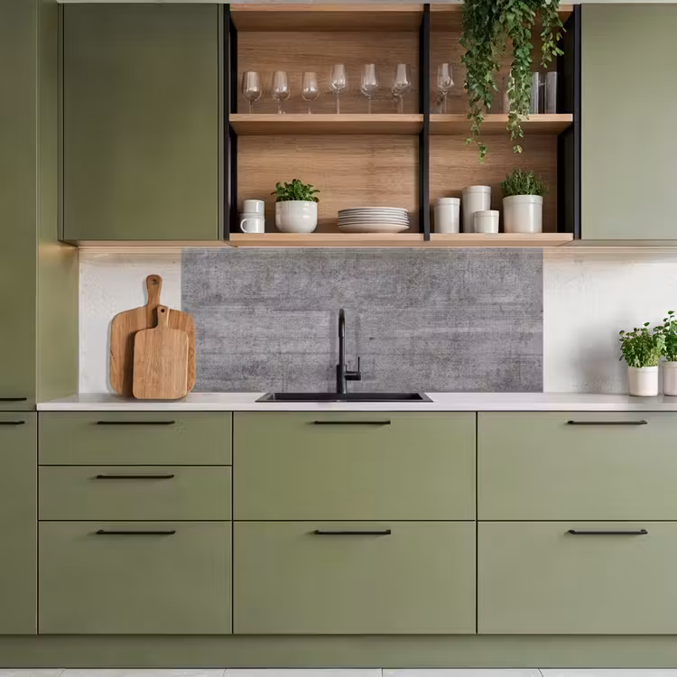 Keuken achterwand - Verweerd Betonnen Doek — 8