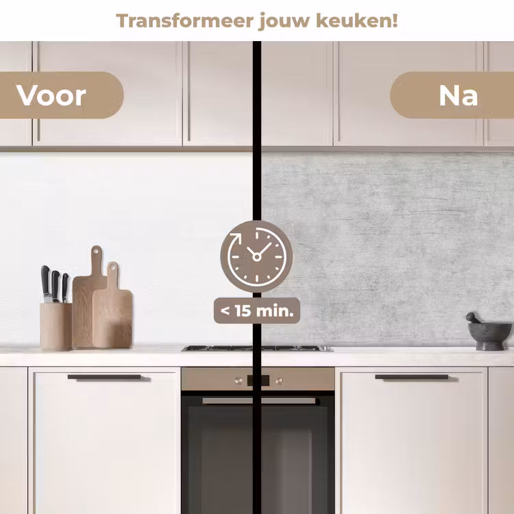 Keuken achterwand - Verweerde Grijze Canvas — 2