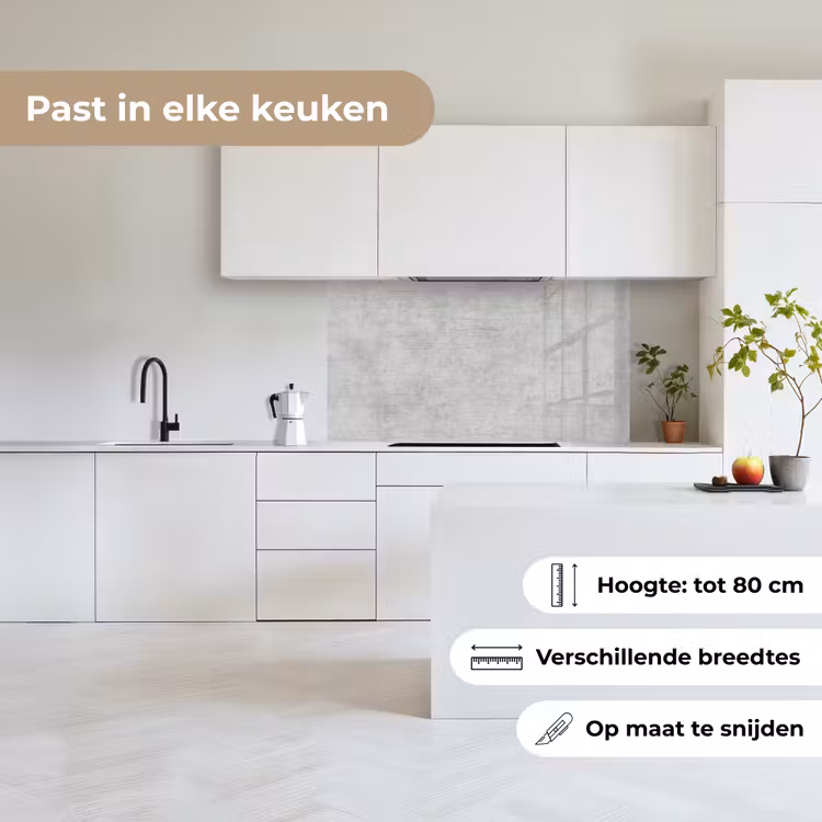 Keuken achterwand - Verweerde Grijze Canvas — 6