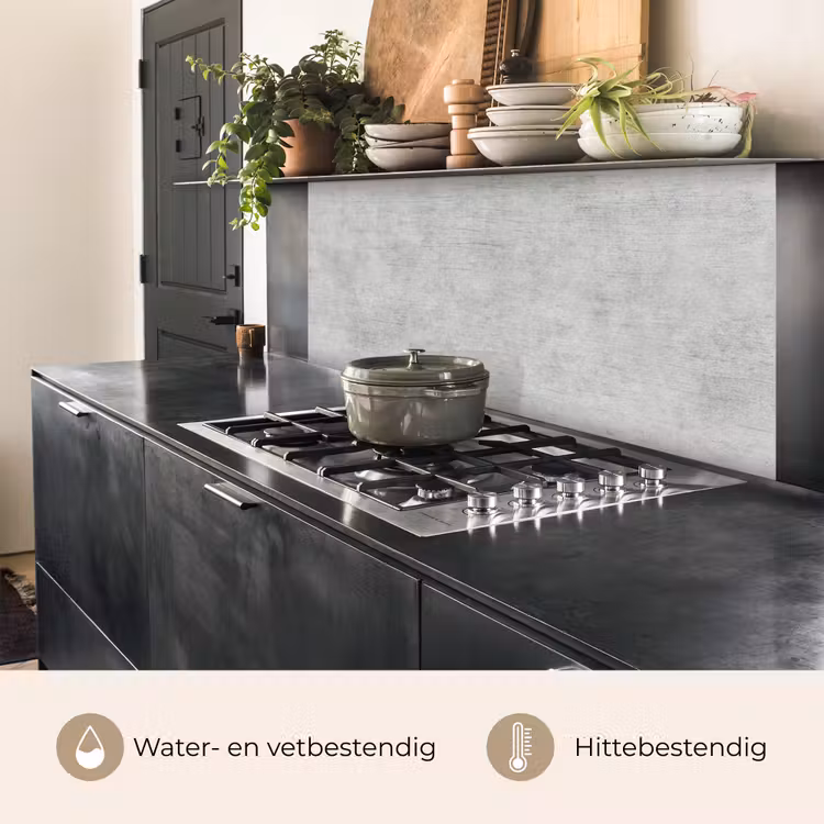 Keuken achterwand - Verweerde Grijze Canvas — 7