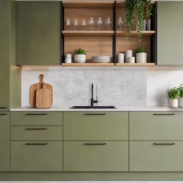 Keuken achterwand - Verweerde Grijze Canvas — 8