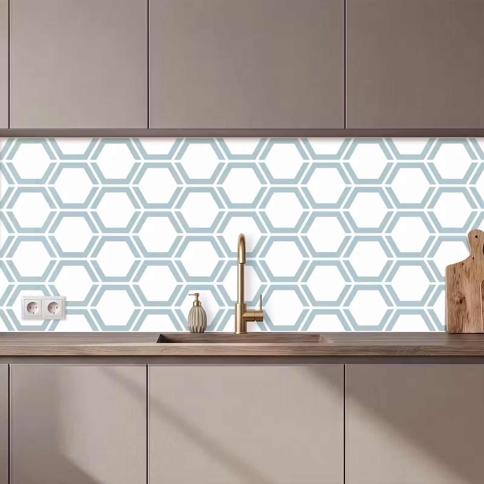 Keuken achterwand - Patroon - Lijn - Design - Hexagon — 1