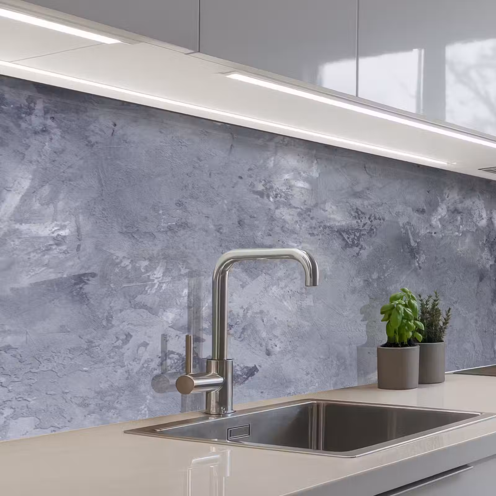 Keuken achterwand - Wolken van Beton — 1