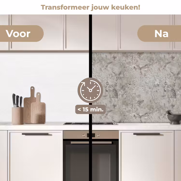 Keuken achterwand - Beton - Grijs - Muur — 3