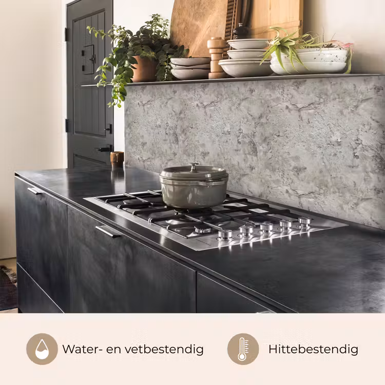 Keuken achterwand - Beton - Grijs - Muur — 5