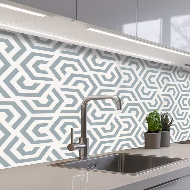 Keuken achterwand - Design - Lijn - Patroon - Groen — 2
