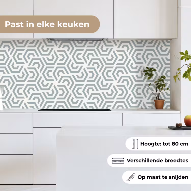 Keuken achterwand - Design - Lijn - Patroon - Groen — 7