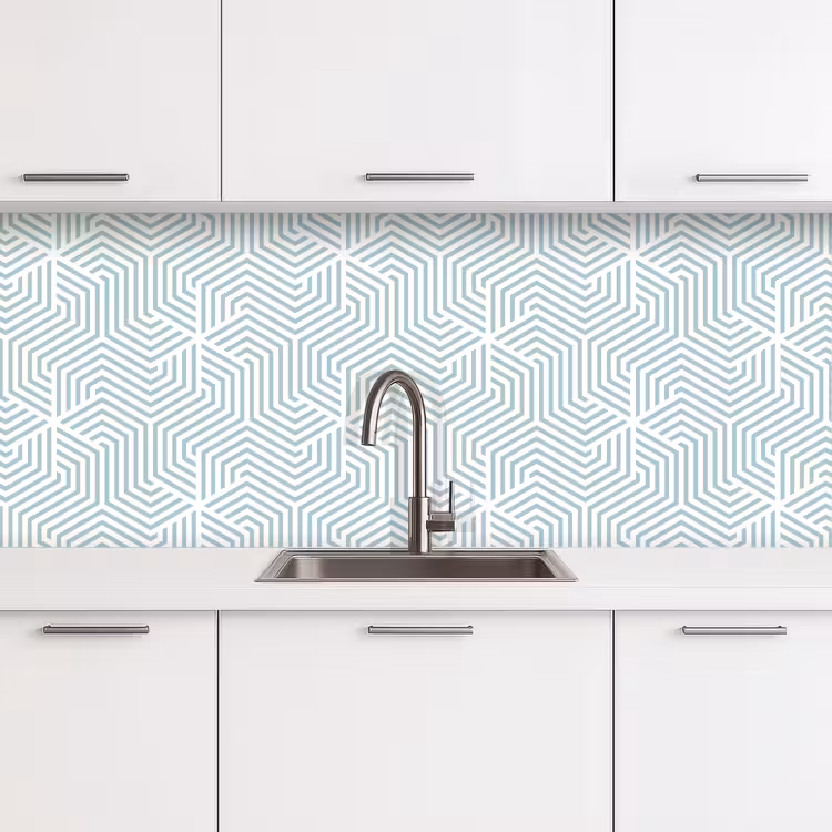 Keuken achterwand - Geometrie - Lijn - Groen - Patroon — 4