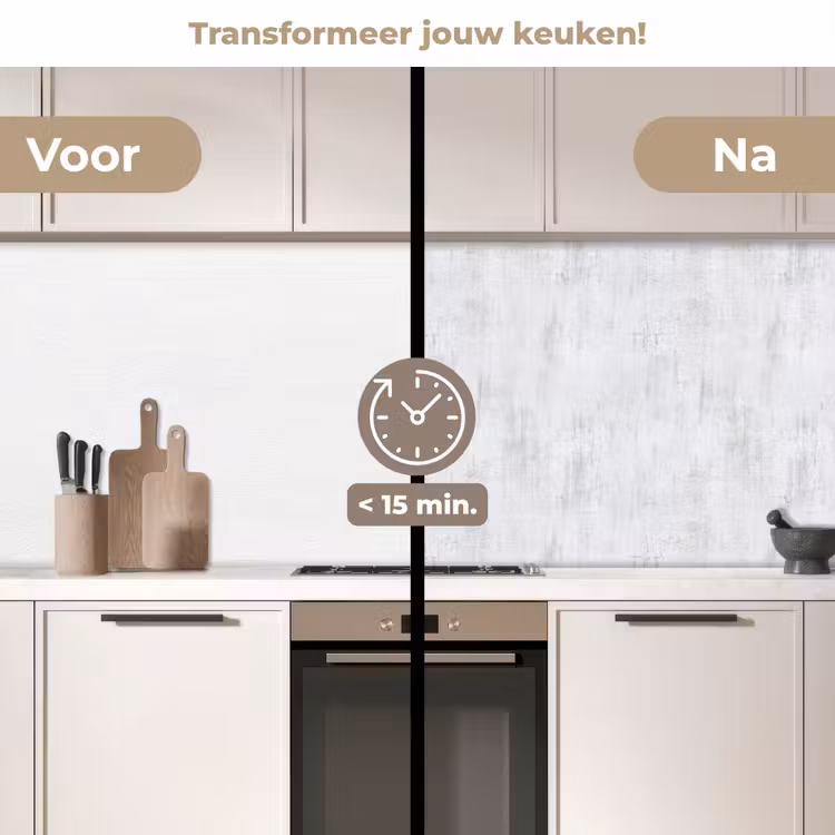 Keuken achterwand - Muur - Geverfd - Wit - Onafgewerkt — 3