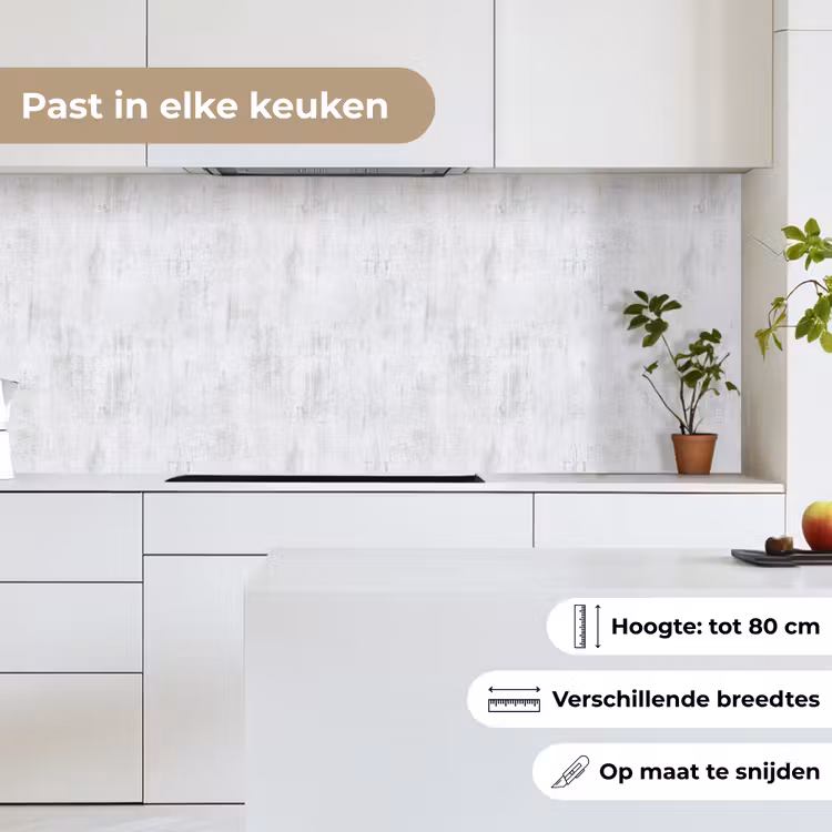 Keuken achterwand - Muur - Geverfd - Wit - Onafgewerkt — 7