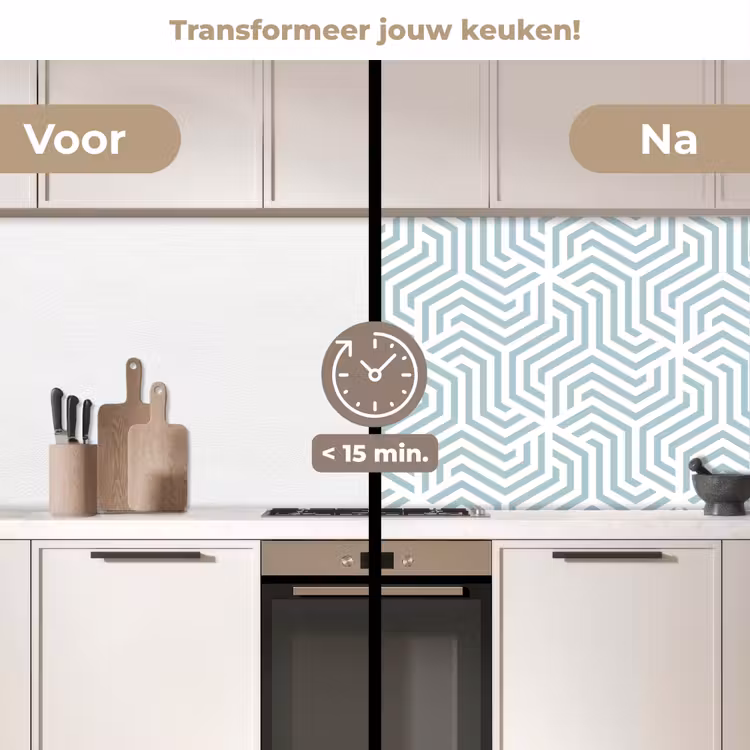 Keuken achterwand - Patroon - Lijn - Design - Groen — 3