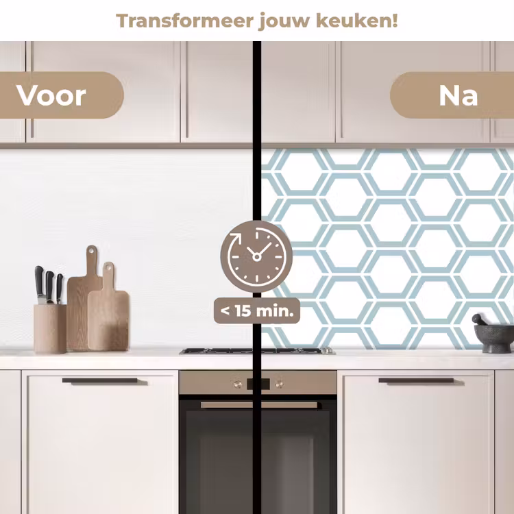 Keuken achterwand - Patroon - Lijn - Design - Hexagon — 3
