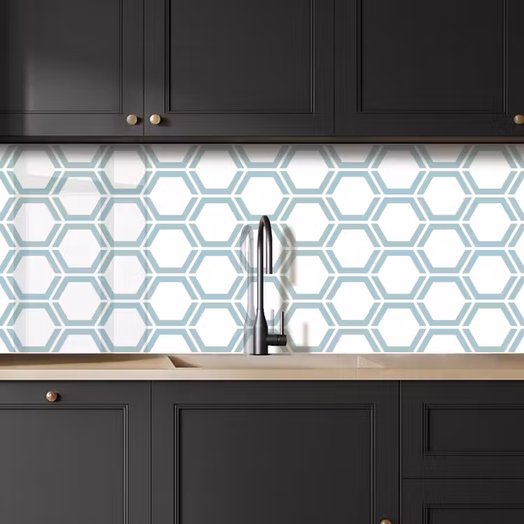 Keuken achterwand - Patroon - Lijn - Design - Hexagon — 6