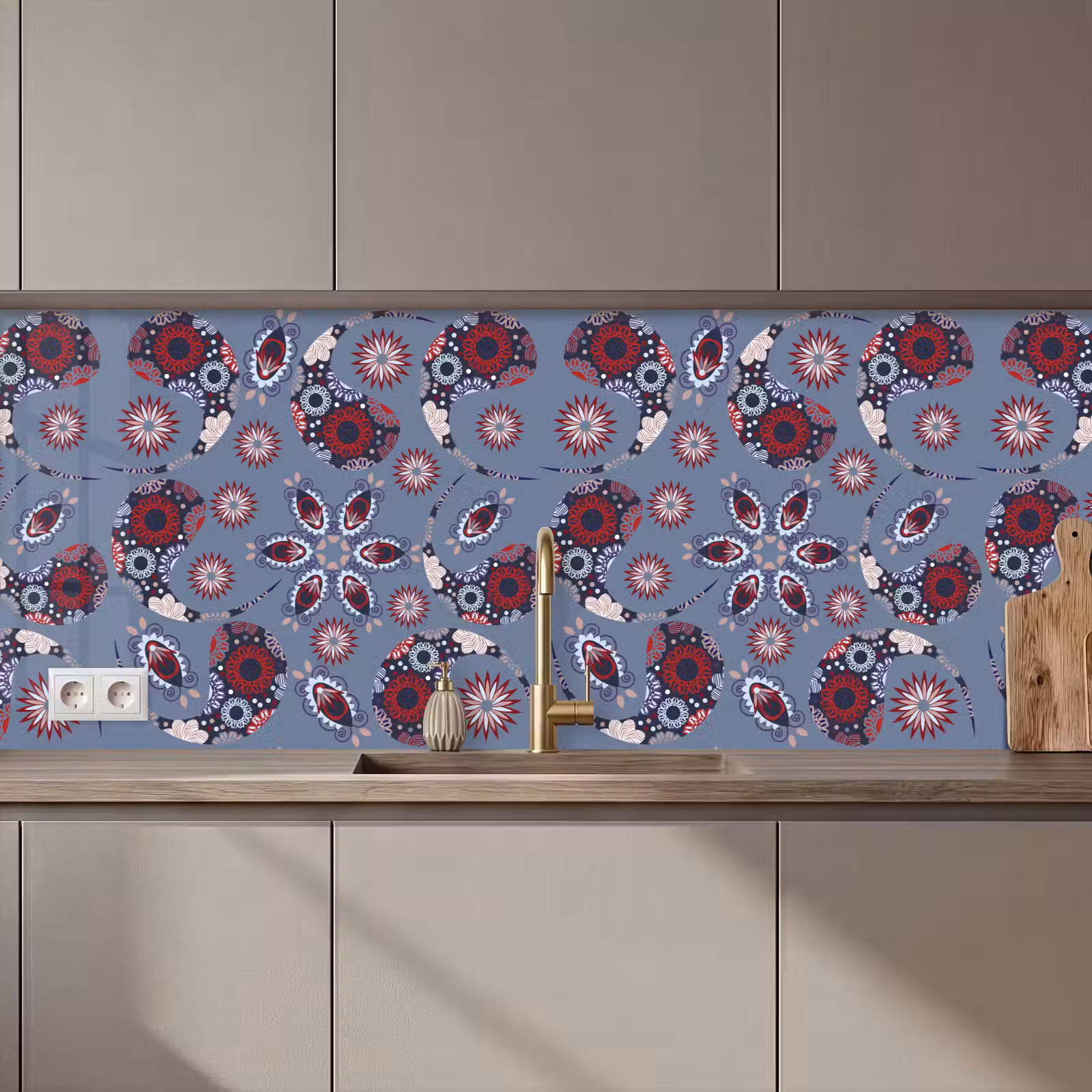 Keuken achterwand - Paisley - Bloemen - Patronen — 1