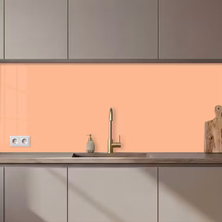 Keuken achterwand - Abrikoos - Roze - Pastel - Effen - Kleur — 1
