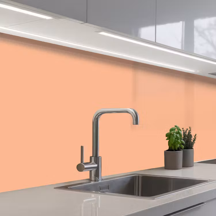 Keuken achterwand - Abrikoos - Roze - Pastel - Effen - Kleur — 2