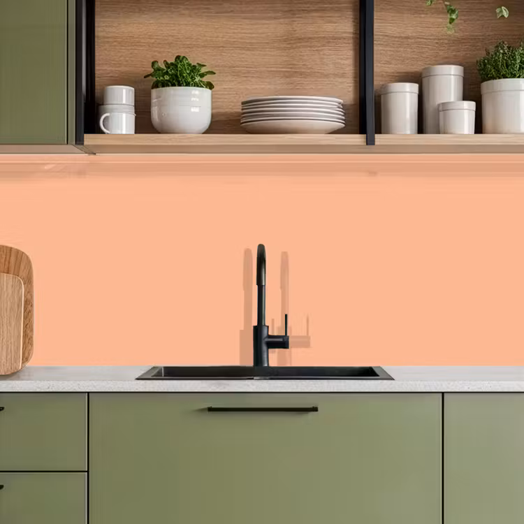 Keuken achterwand - Abrikoos - Roze - Pastel - Effen - Kleur — 8