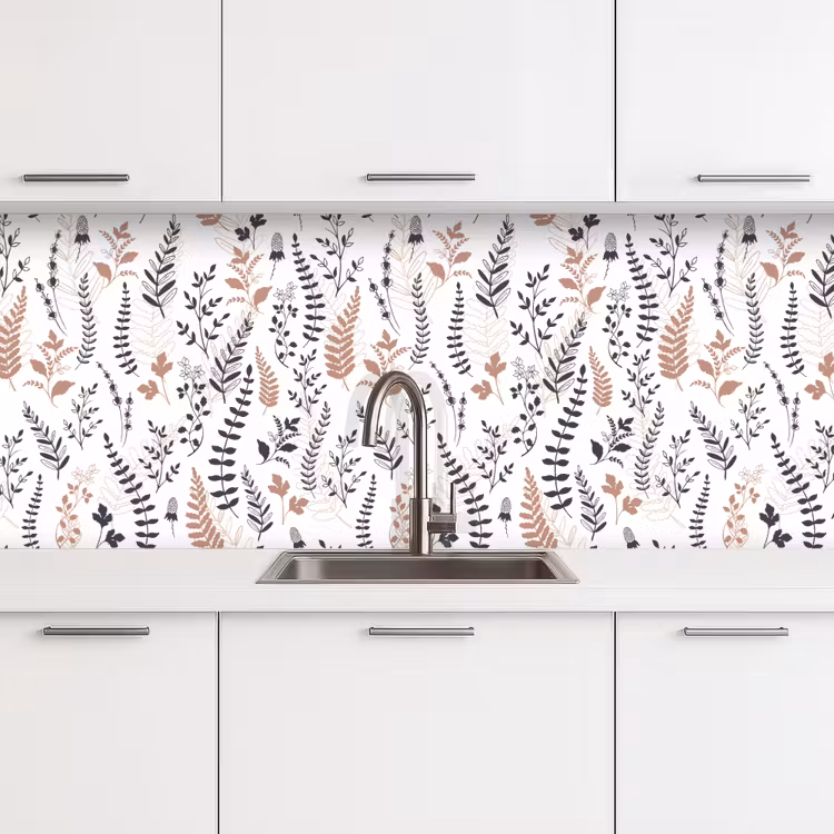Keuken achterwand - Bladeren - Bloemen - Design — 4