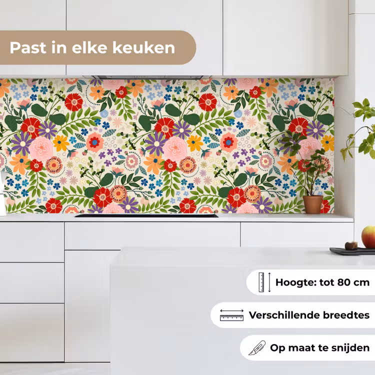 Keuken achterwand - Bladeren - Bloemen - Design — 7