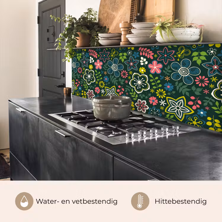 Keuken achterwand - Bladeren - Patronen - Bloemen — 5