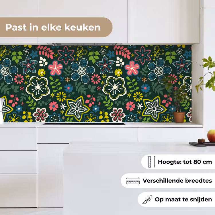 Keuken achterwand - Bladeren - Patronen - Bloemen — 7
