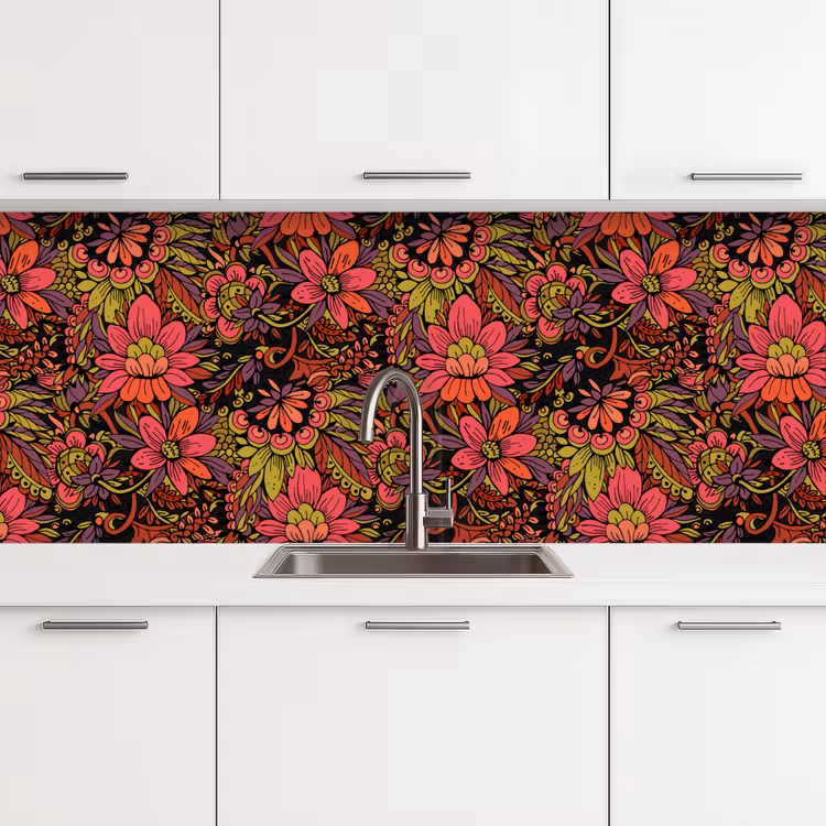 Keuken achterwand - Bloemen - Bladeren - Design — 4