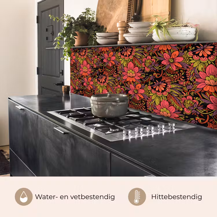 Keuken achterwand - Bloemen - Bladeren - Design — 5