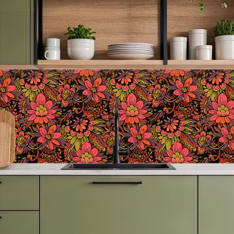 Keuken achterwand - Bloemen - Bladeren - Design — 8