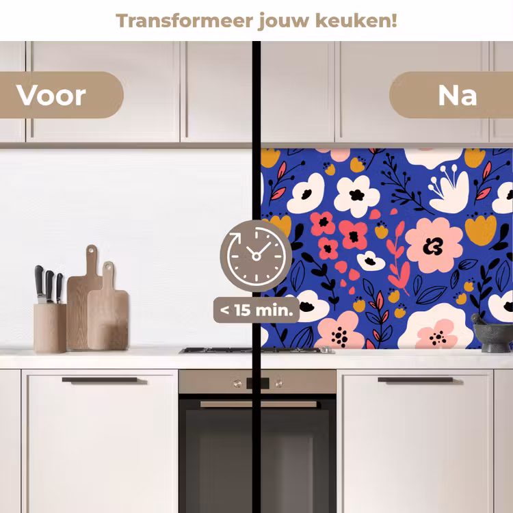 Keuken achterwand - Bloemen - Bladeren - Patronen — 3