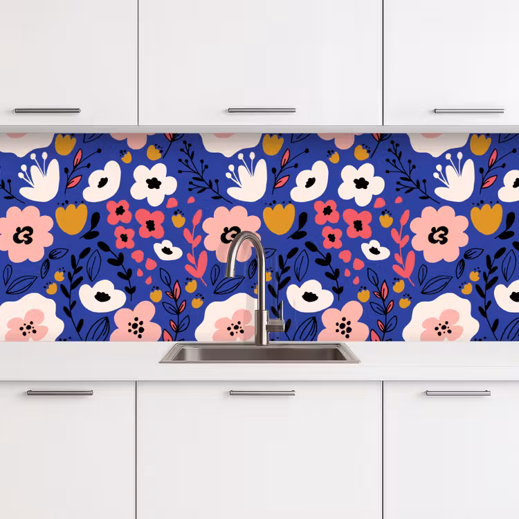 Keuken achterwand - Bloemen - Bladeren - Patronen — 4
