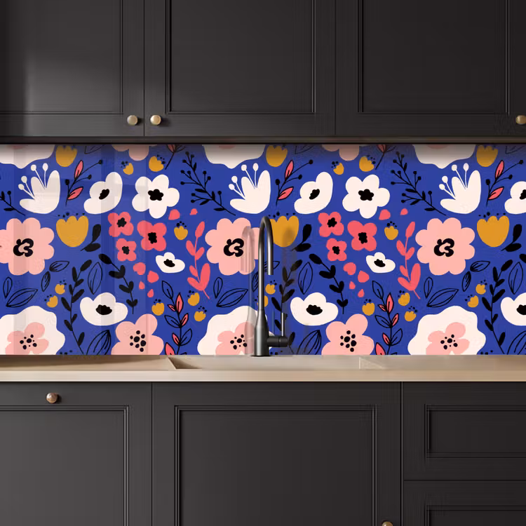 Keuken achterwand - Bloemen - Bladeren - Patronen — 6