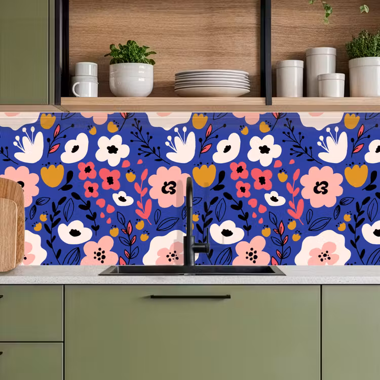 Keuken achterwand - Bloemen - Bladeren - Patronen — 8