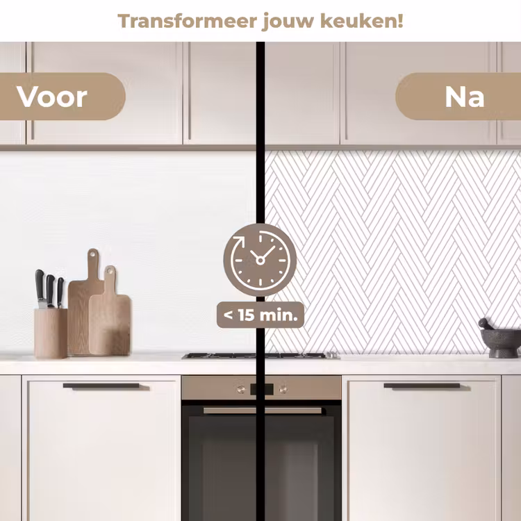 Keuken achterwand - Grafisch - Patroon - Modern - Geweven — 3