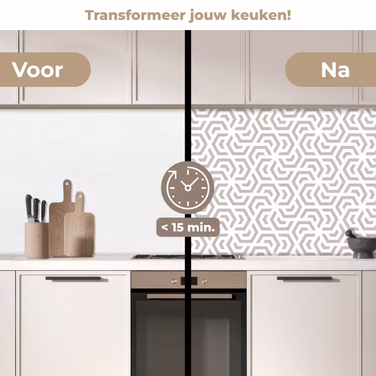Keuken achterwand - Grafisch - Patroon - Modern - Hexagon — 3
