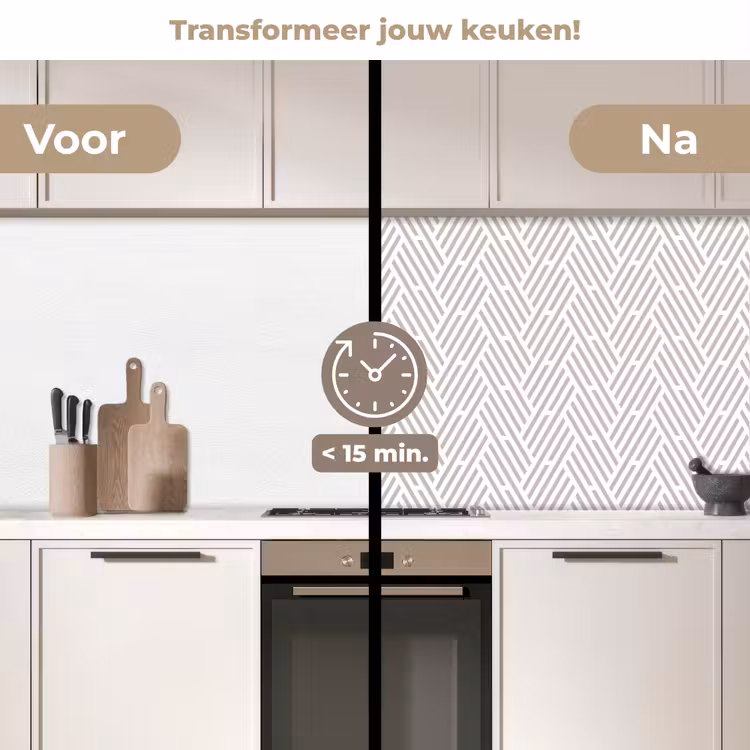 Keuken achterwand - Grafisch - Patroon - Modern - Strepen — 3