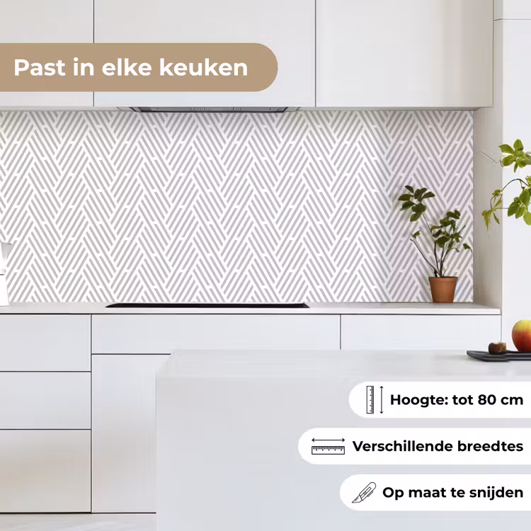Keuken achterwand - Grafisch - Patroon - Modern - Strepen — 7