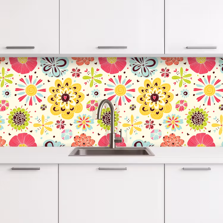 Keuken achterwand - Hart - Bloemen - Patronen — 4