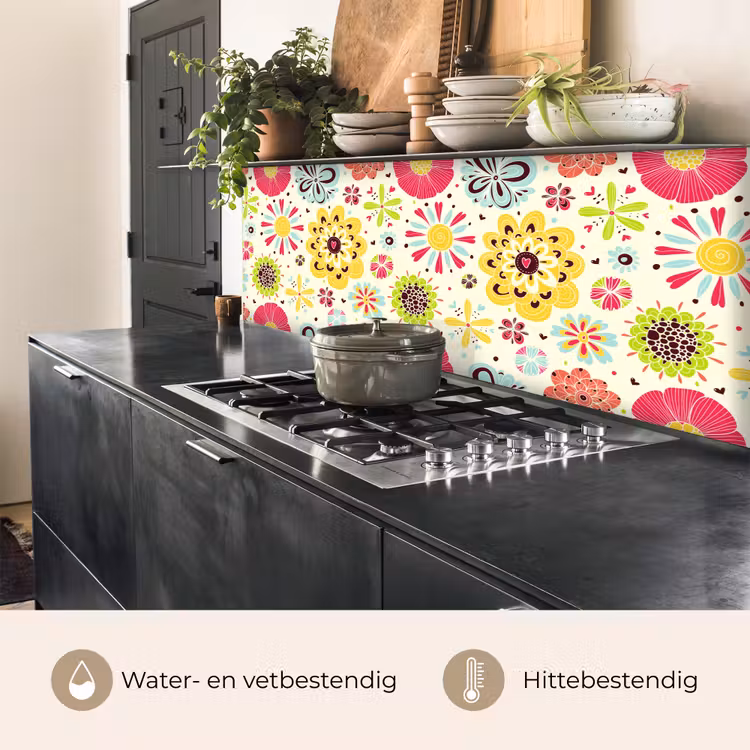 Keuken achterwand - Hart - Bloemen - Patronen — 5
