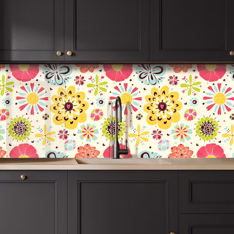 Keuken achterwand - Hart - Bloemen - Patronen — 6