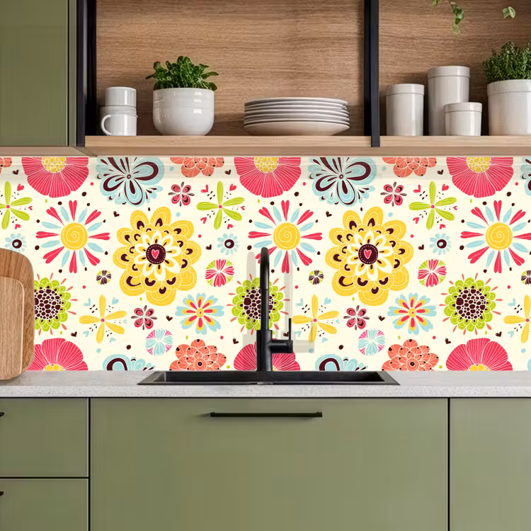 Keuken achterwand - Hart - Bloemen - Patronen — 8