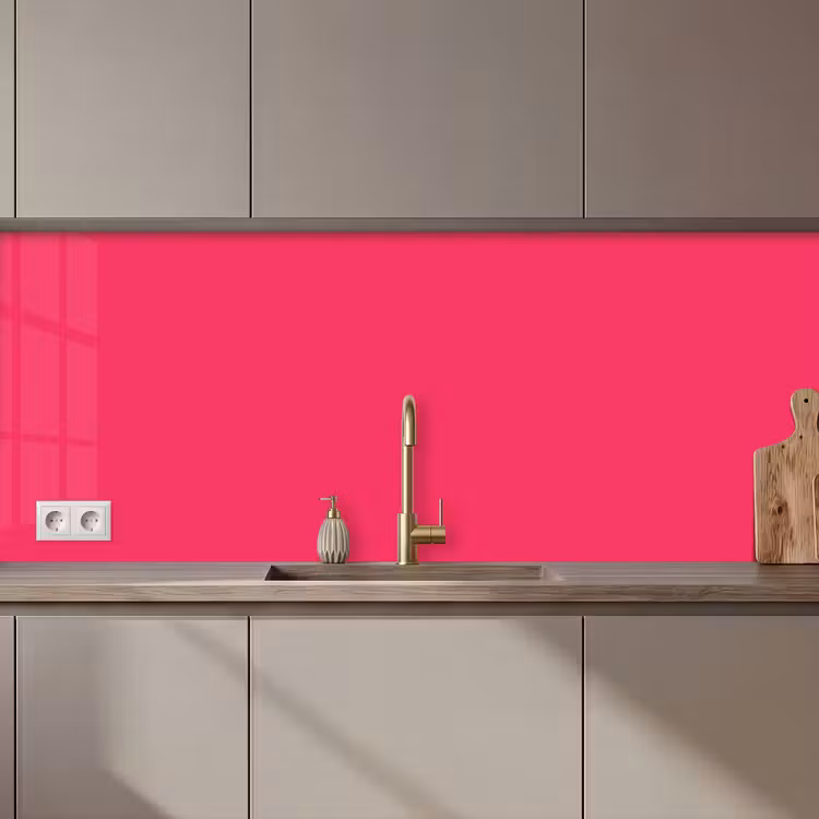 Keuken achterwand - Karmijn - Kleuren - Palet - Roze — 1