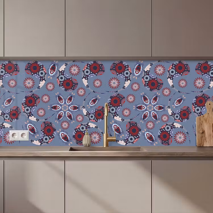 Keuken achterwand - Paisley - Bloemen - Patronen — 1