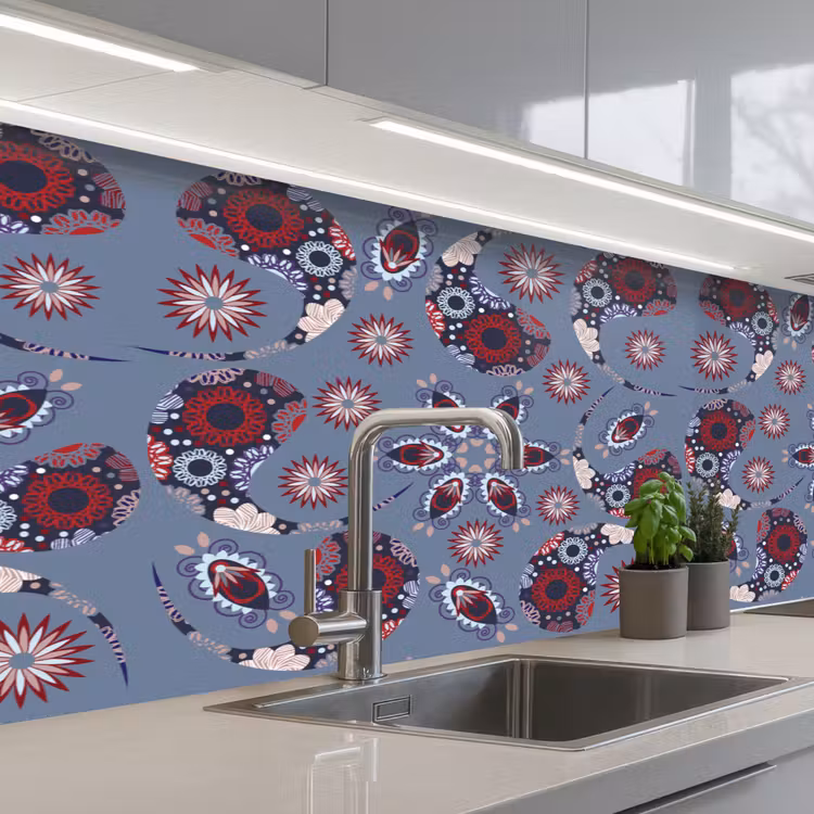 Keuken achterwand - Paisley - Bloemen - Patronen — 2