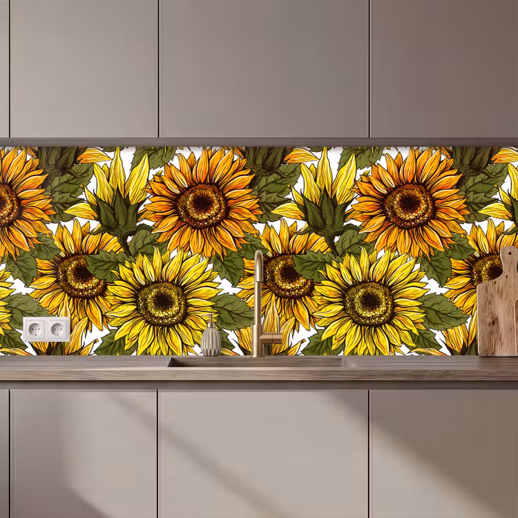 Keuken achterwand - Zonnebloem - Vintage - Design — 1