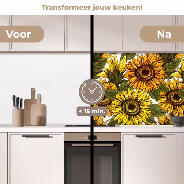 Keuken achterwand - Zonnebloem - Vintage - Design — 3