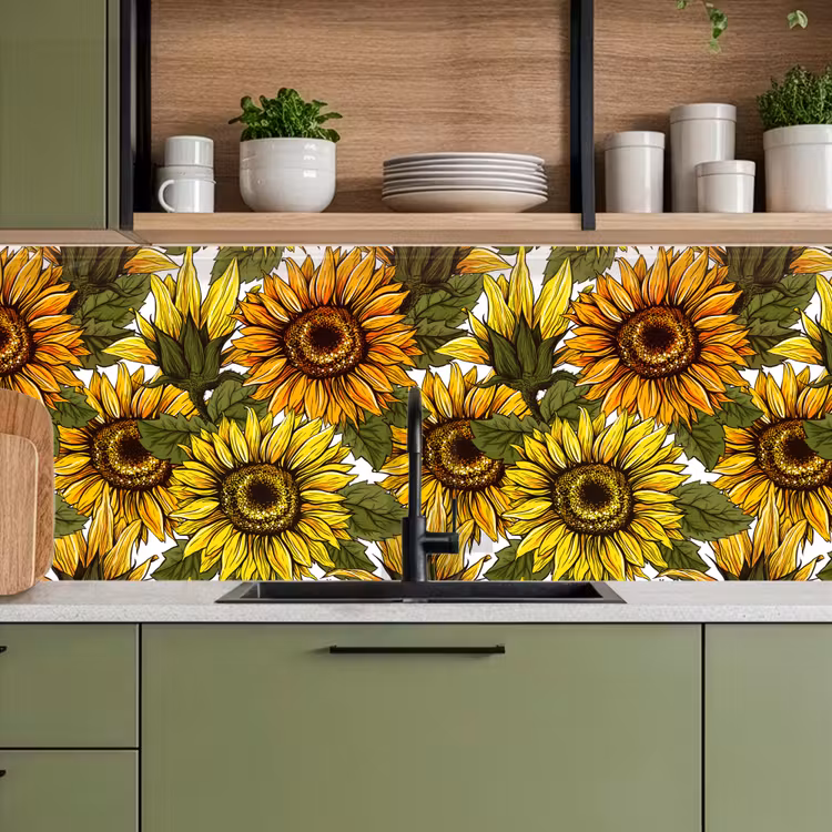 Keuken achterwand - Zonnebloem - Vintage - Design — 8