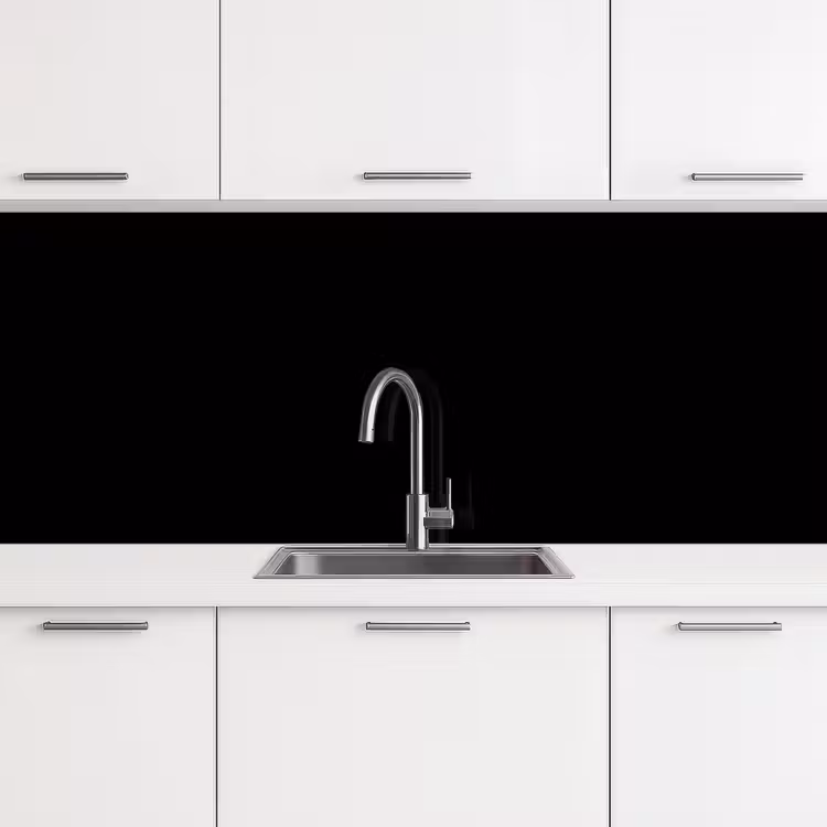 Keuken achterwand - Zwart - Effen kleur — 4