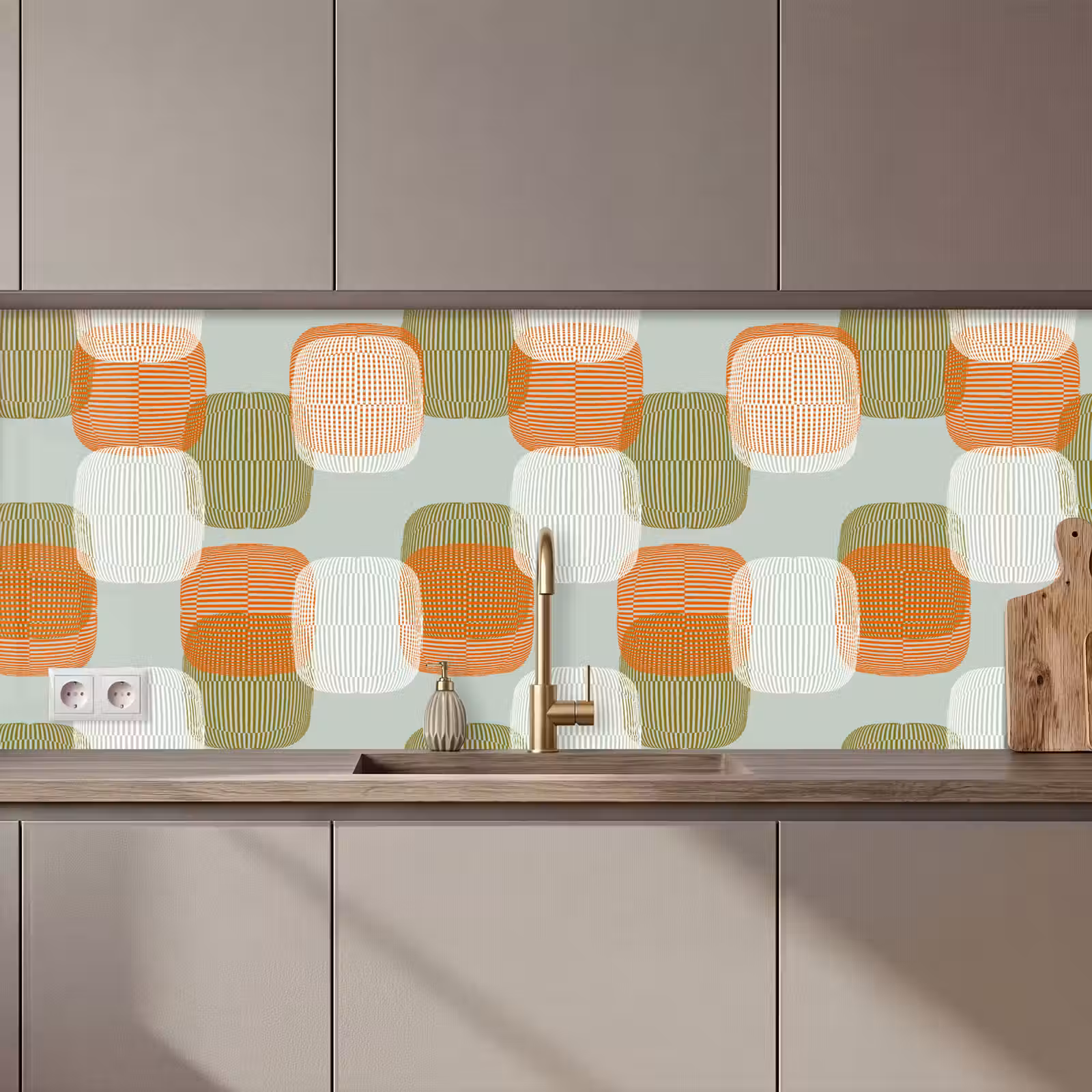 Keuken achterwand - Retro - Patroon - Pastel — 1